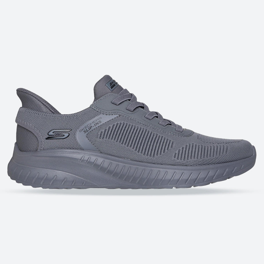 Men's Wide Fit Skechers Slip-ins 118312 Bobs Sport Squad Chaos Solid Step Trainers