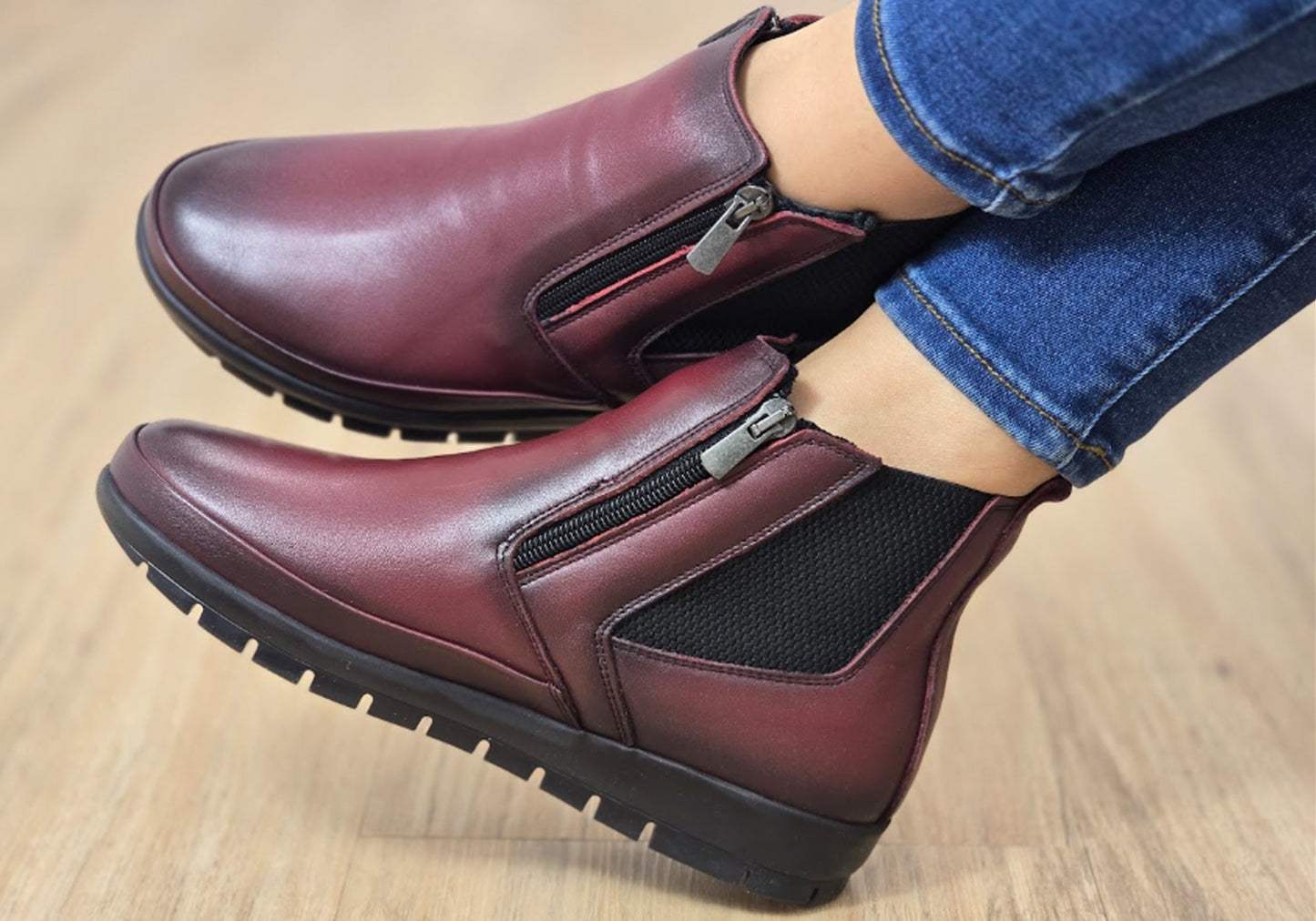 Orizonte Eres Womens European Comfortable Leather Ankle Boots