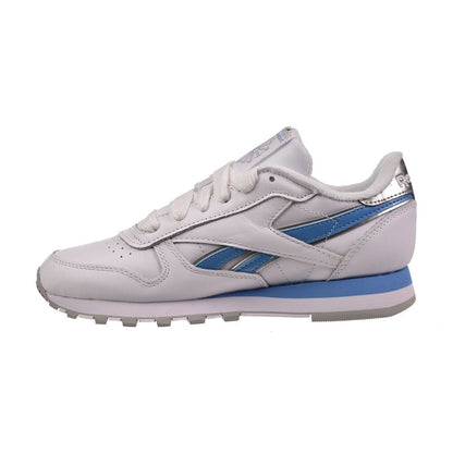 Reebok x Angel Reese Classic Leather Women's Shoes Silver/Always Blue/White 100213073