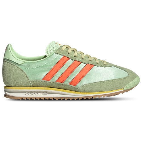 Adidas Originals Women's SL 72 Vintage Sneakers, Semi Green Spark / Solar Orange / Off White, JI0197