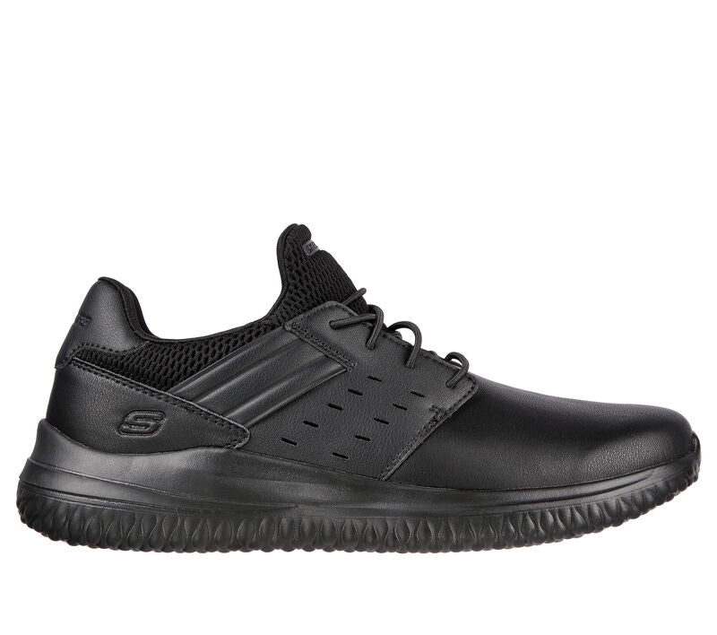 Mens Wide Fit Skechers Street Wear Delson 3.0 210308 Luxury Walking Trainers - Black