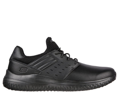 Mens Wide Fit Skechers Street Wear Delson 3.0 210308 Luxury Walking Trainers - Black