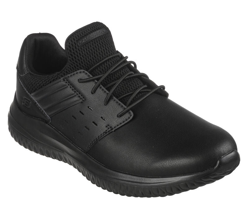 Mens Wide Fit Skechers Street Wear Delson 3.0 210308 Luxury Walking Trainers - Black