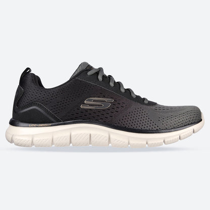 Men's Wide Fit Skechers 232399 Track-Ripkent Walking Trainers - Olive/Black