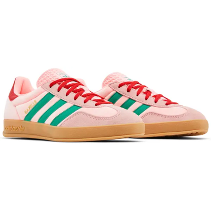 Adidas Womens Pink Gazelle Indoor 'Glow Pink Court Green' Sneakers,' JI2713