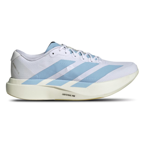 Adidas Men's White/Blue Adizero Evo SL Sneakers, JQ4527