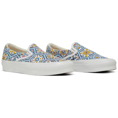 Vans Mens Blue KITH x Vans Classic Slip-On Sneakers, VN0A45JK2CM