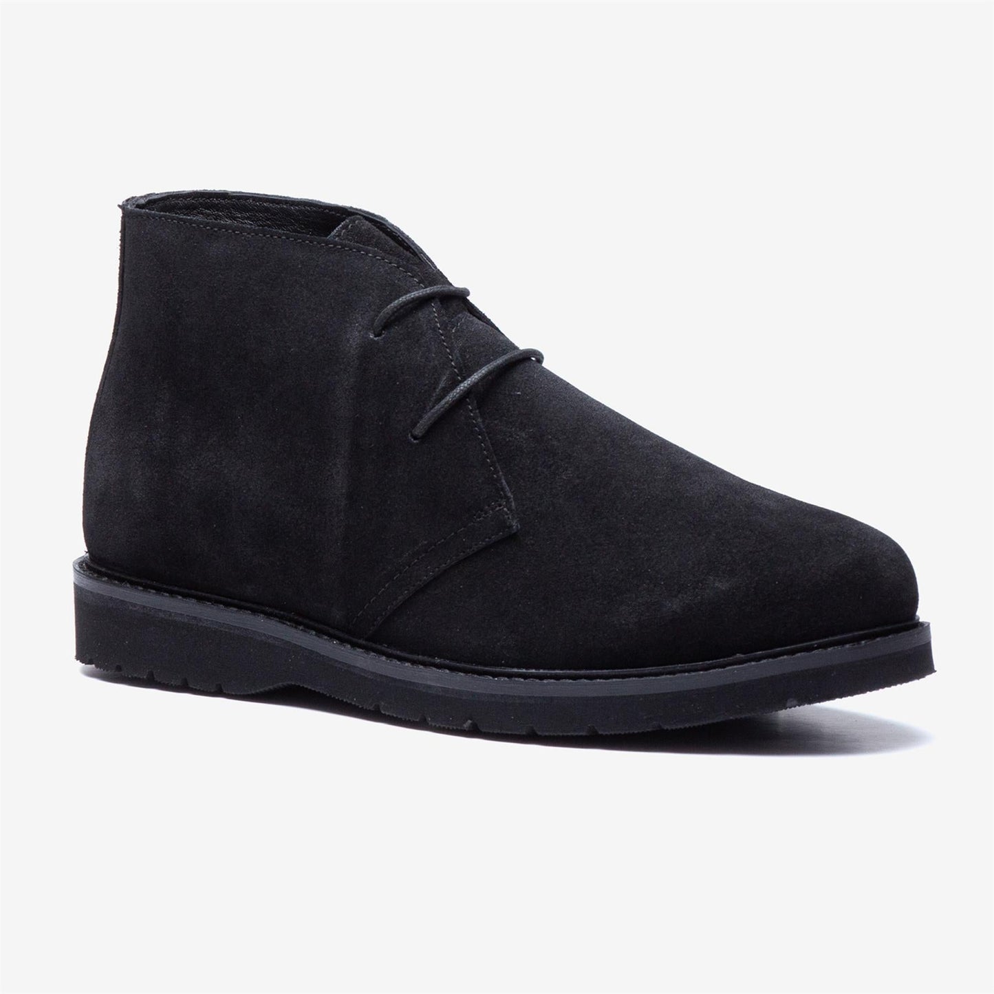 Men's Wide Fit Tredd Well William 22759 Suede Dress Boots - Black