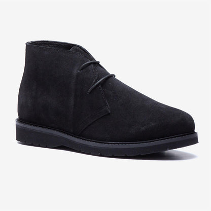 Men's Wide Fit Tredd Well William 22759 Suede Dress Boots - Black