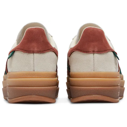 Adidas Originals Women's Cream/Maple Leaf Gazelle Bold Sneakers, IG3685 (No Box)