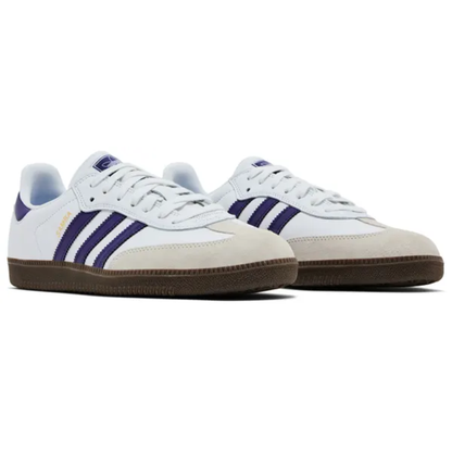 Adidas Originals Men's White/Purple Samba ADV Sneaekers, IE6613 (No Box)