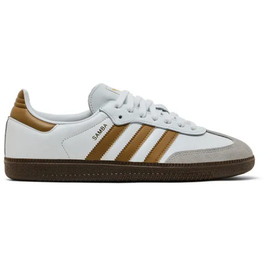 Adidas Originals Men's White/Brown Samba OG Sneakers, JH8796  (No Box)