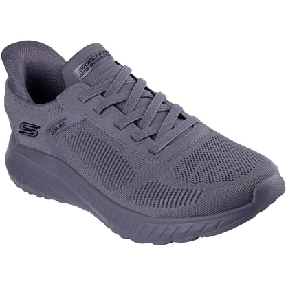 Men's Wide Fit Skechers Slip-ins 118312 Bobs Sport Squad Chaos Solid Step Trainers