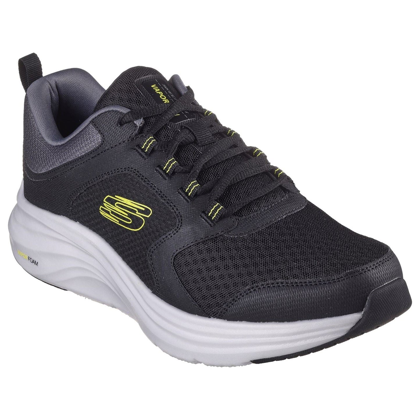 Men's Wide Fit Skechers 232628 Vapor Foam Trainers - Black/Lime