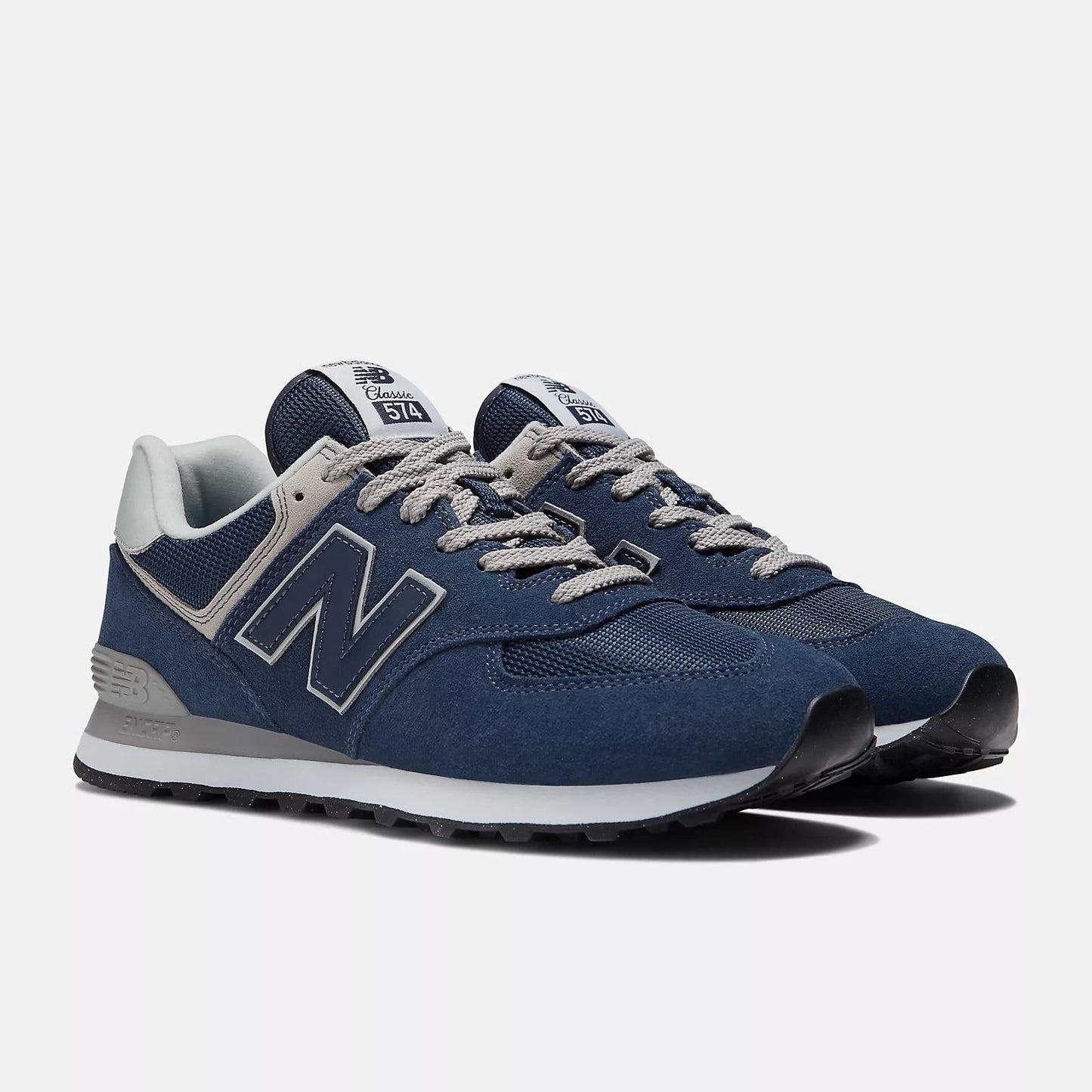 Men's Wide Fit New Balance ML574EVN Walking/Running Trainers - Exclusive - Navy ENCAP Width 4E