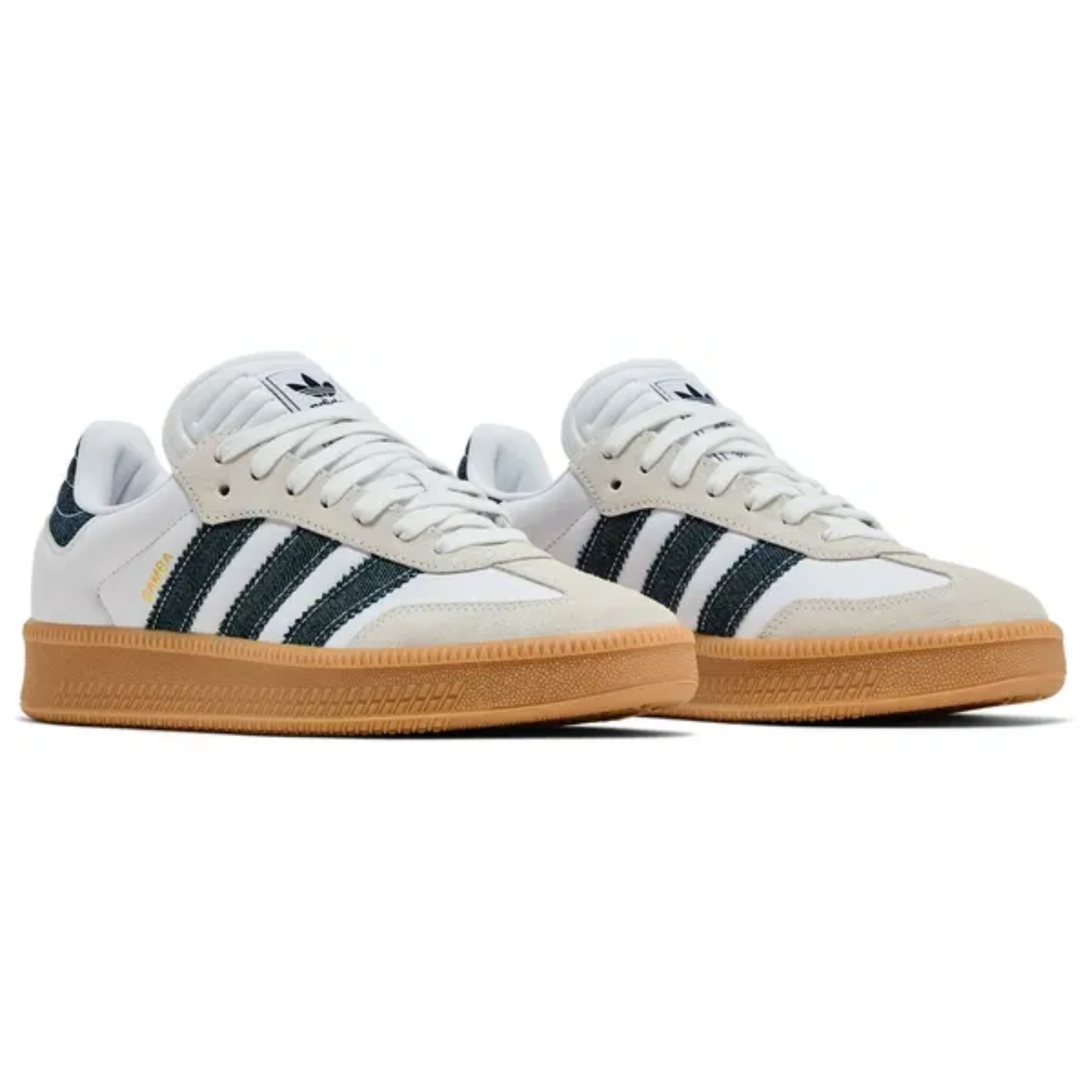 Adidas Originals Men's White/Denim Blue Samba XLG Sneakers, JQ7440 (No Box)