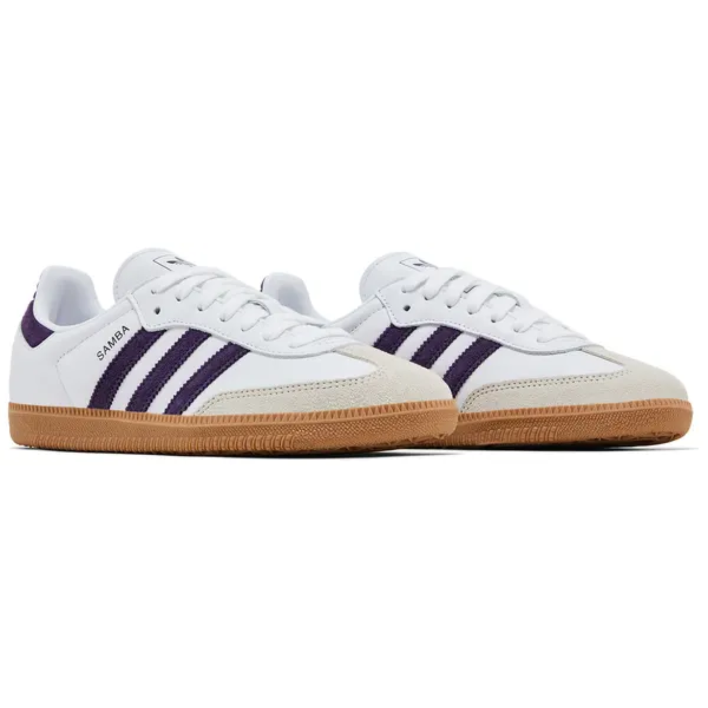 Adidas Originals Women's White/Aurora Plum Samba OG Sneakers, JS1392 (No Box)