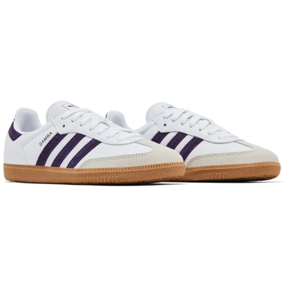 Adidas Originals Women's White/Aurora Plum Samba OG Sneakers, JS1392 (No Box)