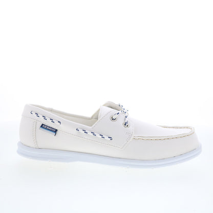 Sebago Jackman 72113LW-911 Womens White Loafers & Slip Ons Boat Shoes