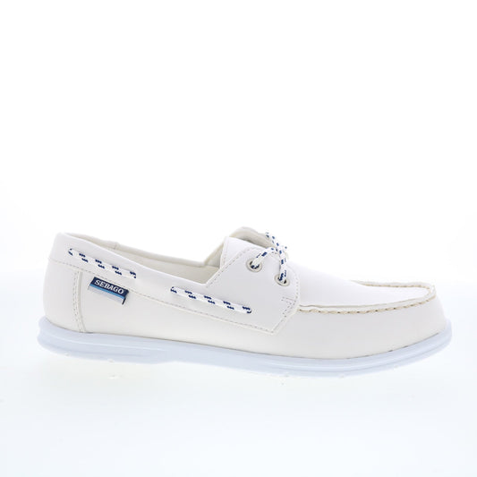 Sebago Jackman 72113LW-911 Womens White Loafers & Slip Ons Boat Shoes