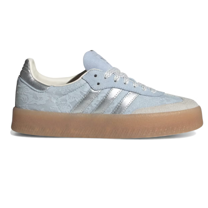 Adidas Originals x Liberty London Women's Silver/Crystal Sky Sambae Sneakers, IH1967