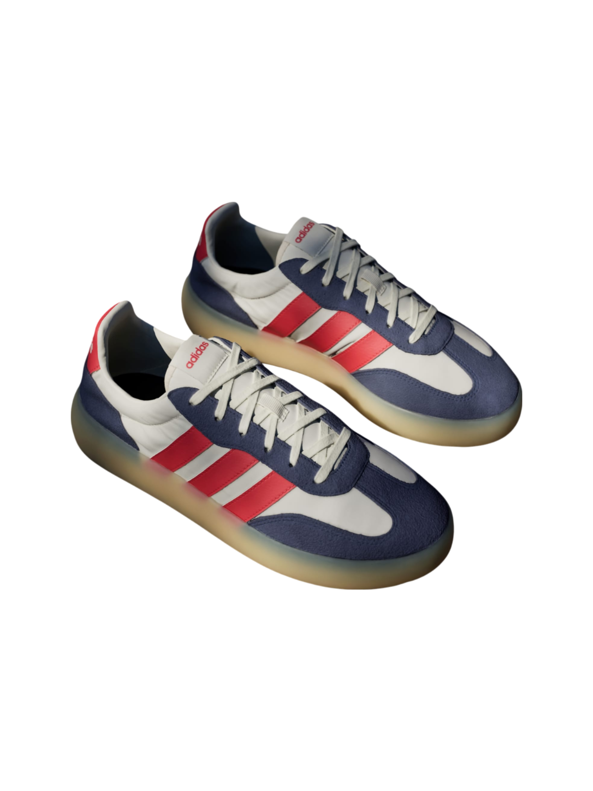 Adidas Men's Barreda Sneakers, Off White / Pure Ruby / Dark Blue, JP9667