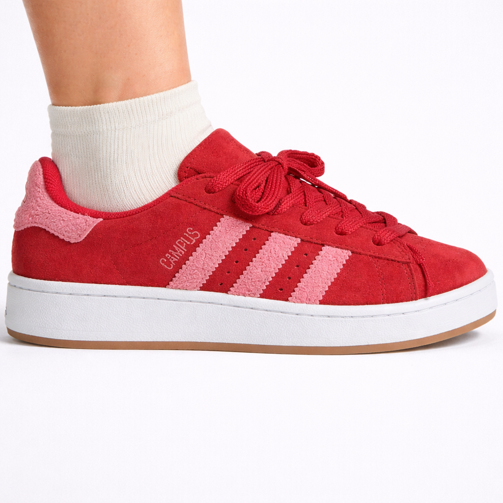 Adidas Women's Red/Pink Campus 00s Sneakers, IF9637 (No Box)