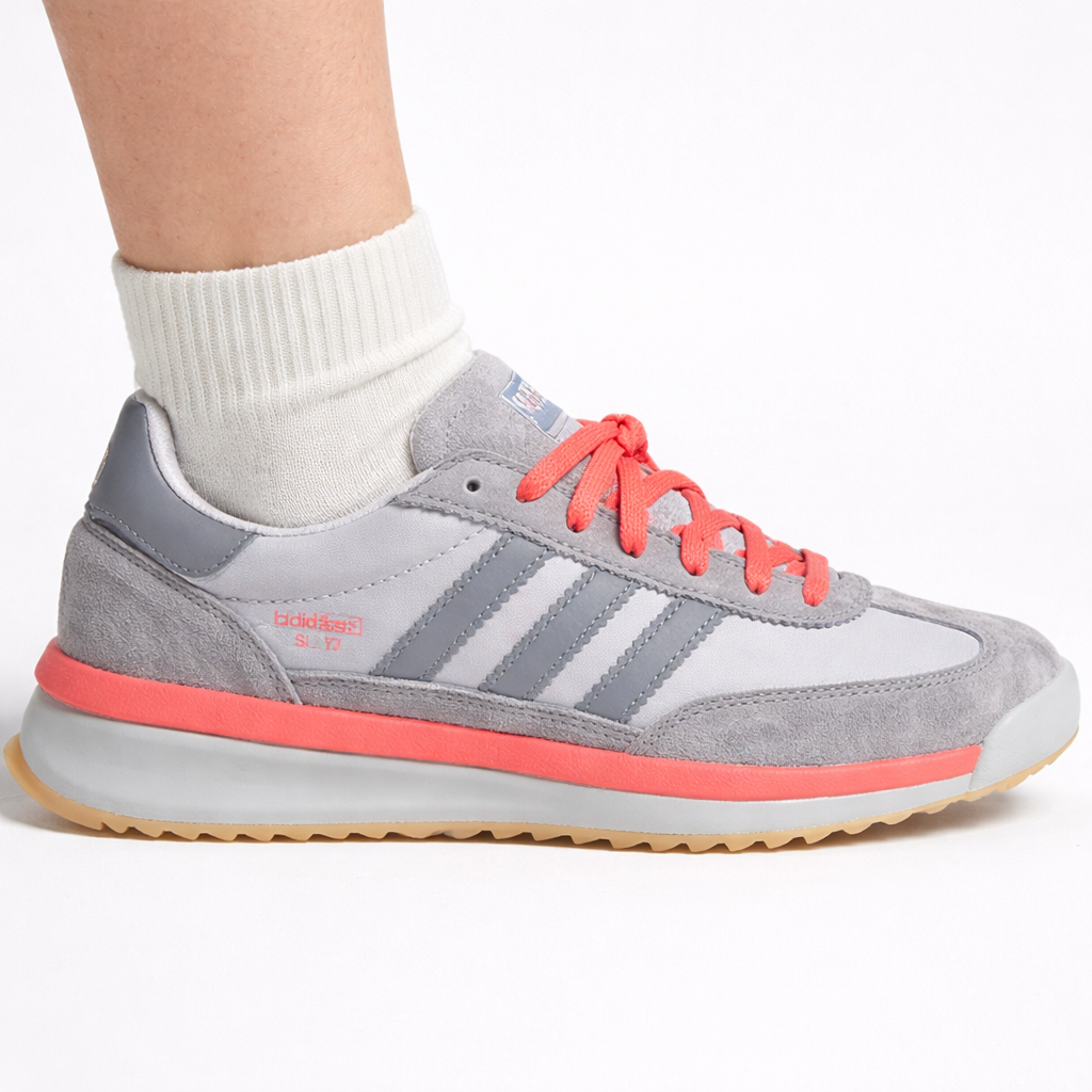 Adidas Men's Grey/Red SL72 RTN Sneakers, IH7994 (No Box)