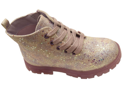 Grosby Kids Koko Lights Comfortable Girls Ankle Boots