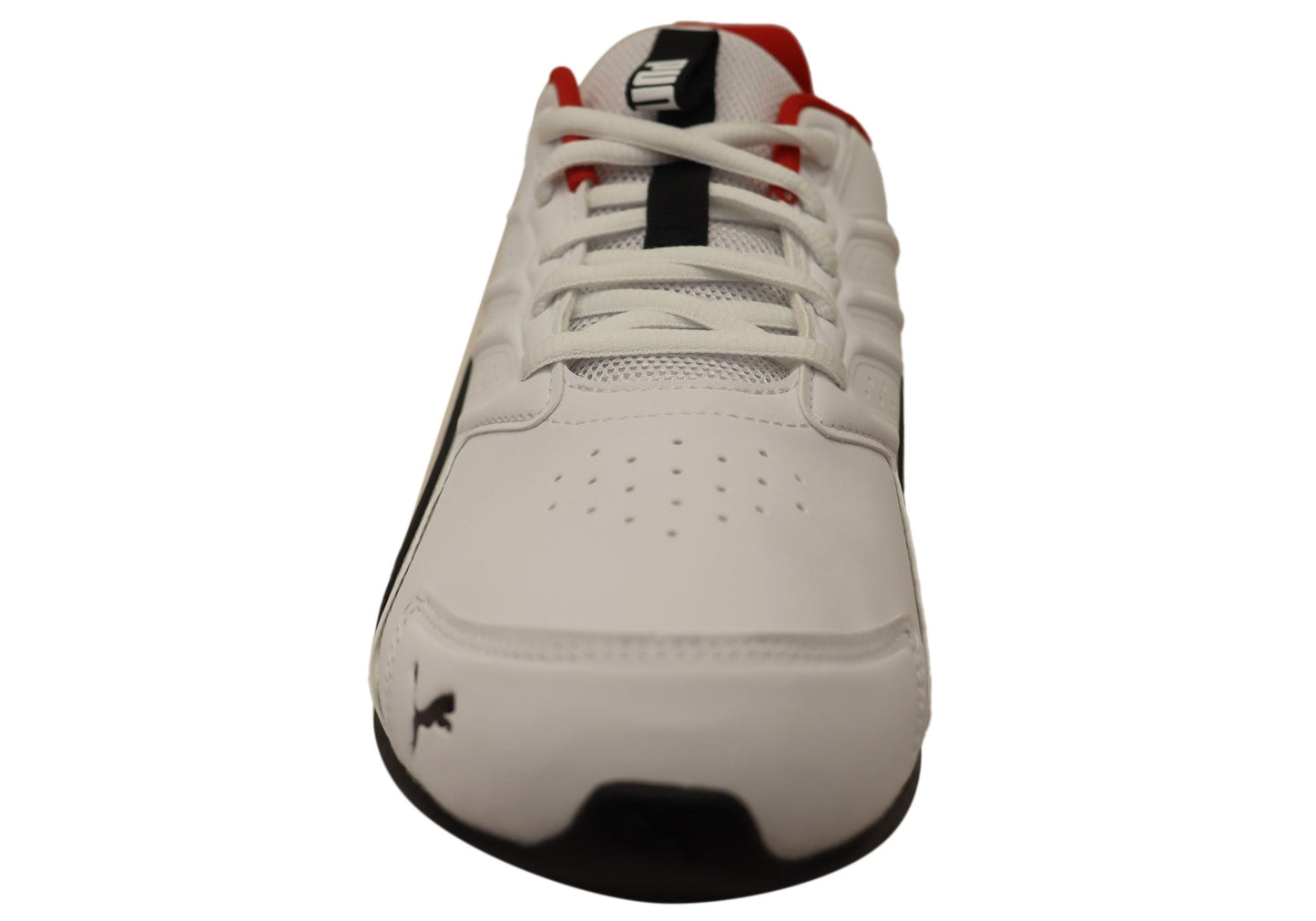 Puma Electro SL Mens Comfortable Lace Up Shoes White Black Red