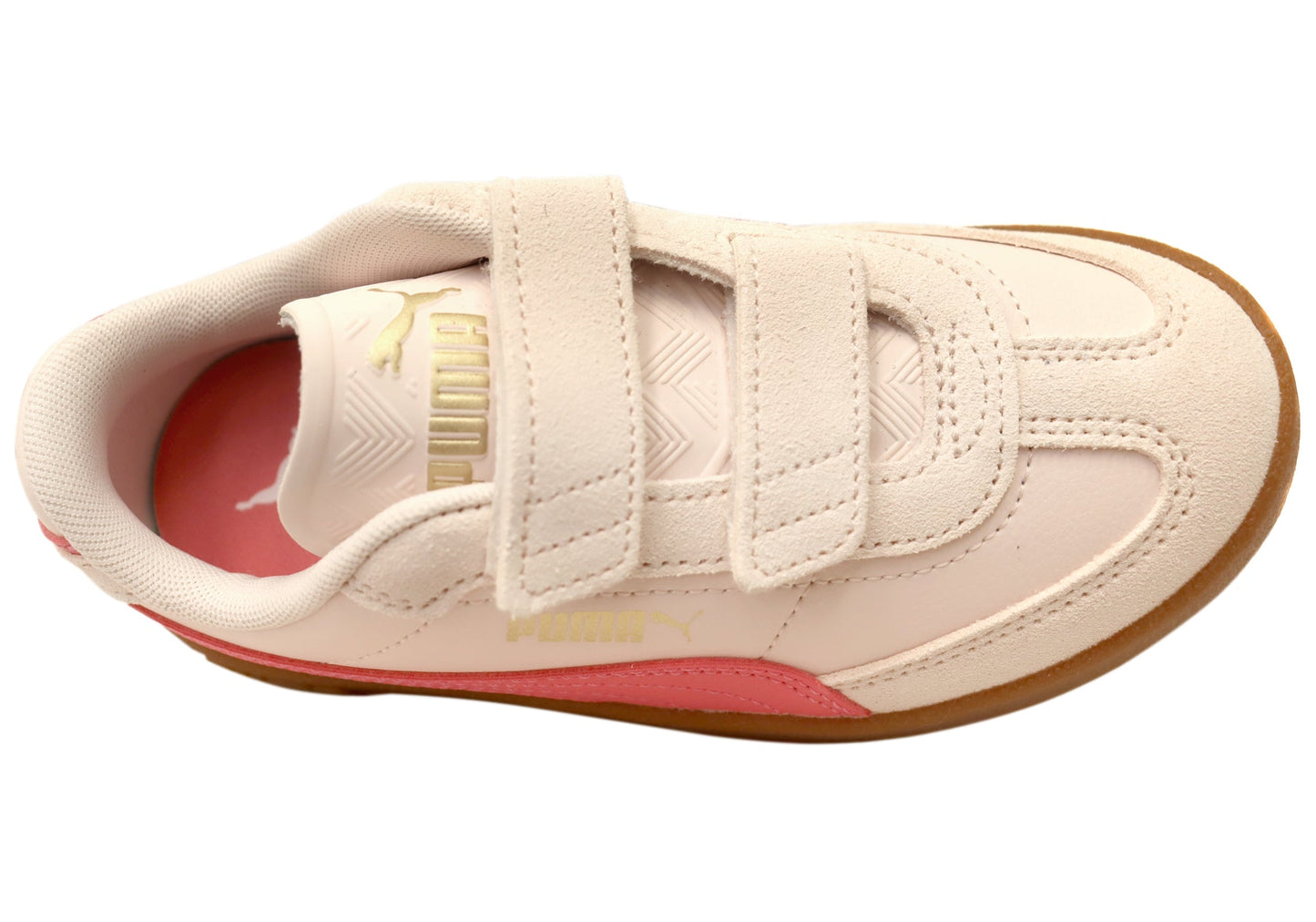 Puma Club II Era V PS Kids Girls Comfortable Adjustable Strap Sneakers