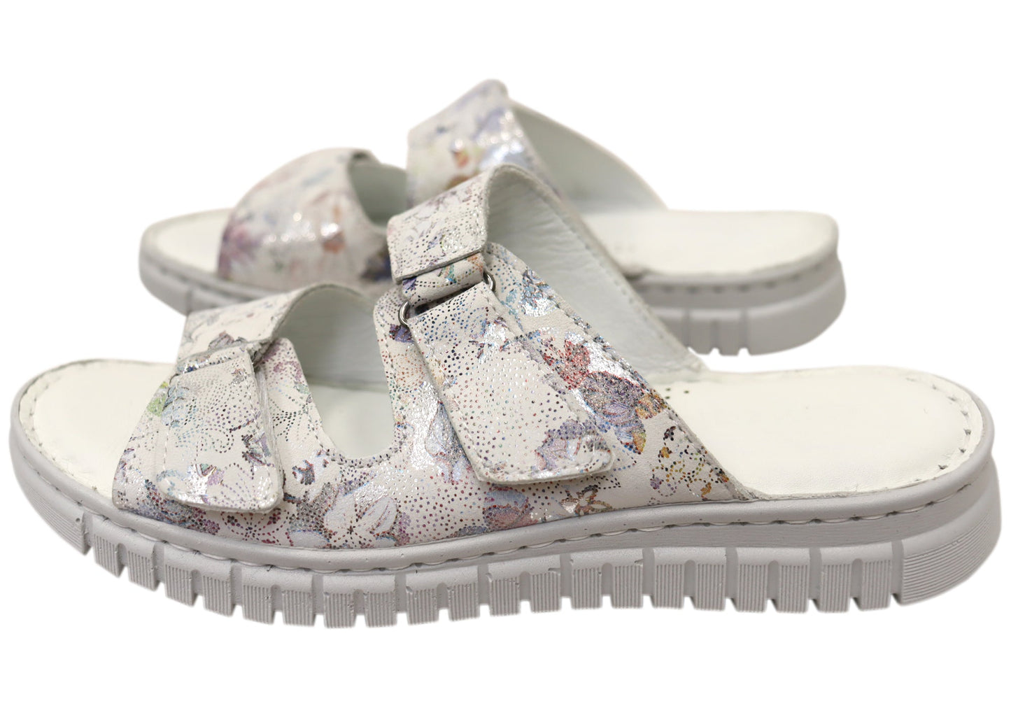 Orizonte Nerine Womens Comfortable European Leather Slides Sandals