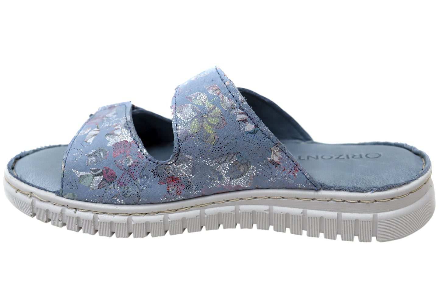 Orizonte Nerine Womens Comfortable European Leather Slides Sandals