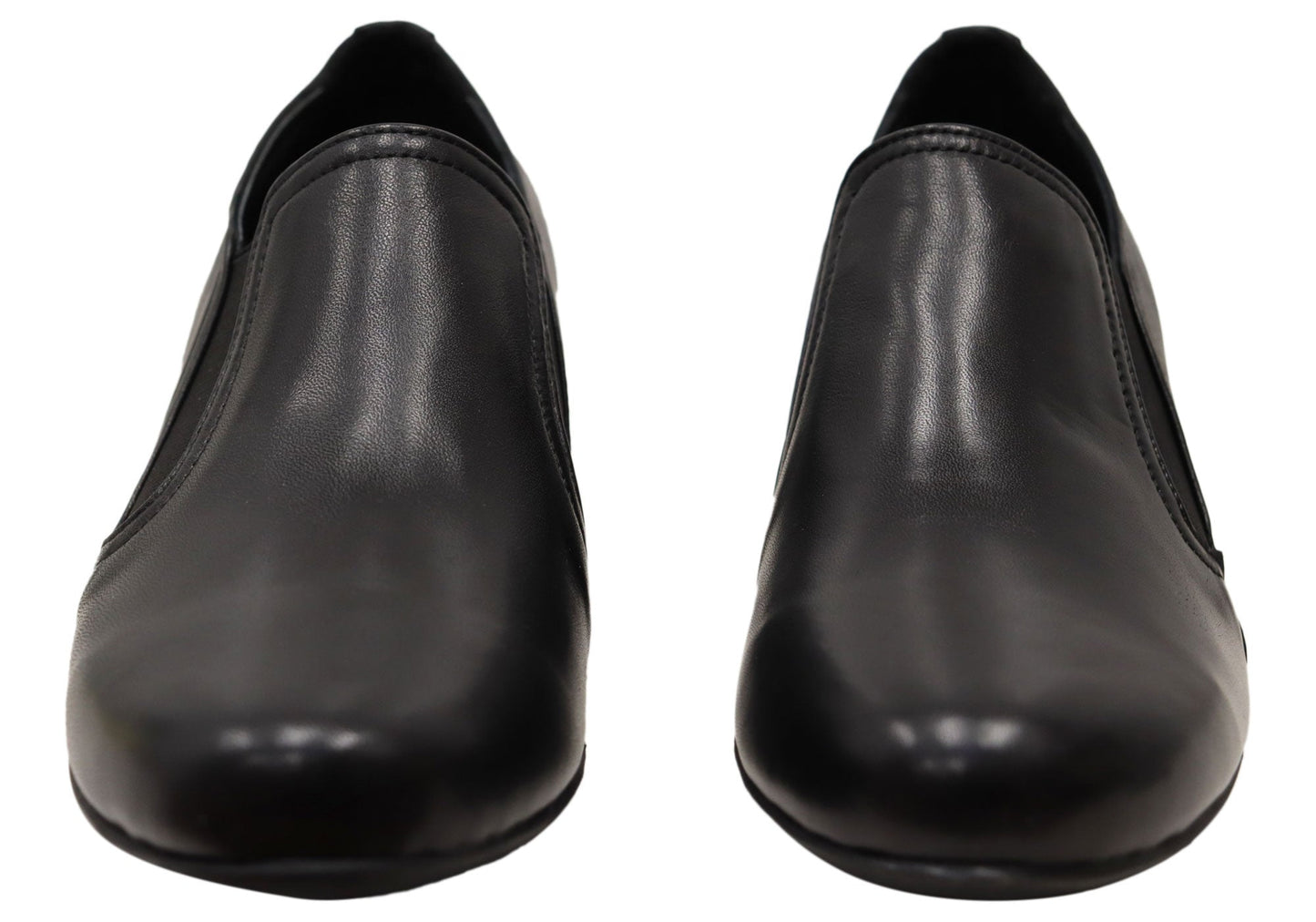 Cabello Comfort Evana Womens Leather European Mid Heel Shoes