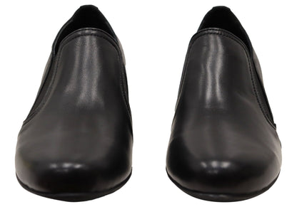 Cabello Comfort Evana Womens Leather European Mid Heel Shoes
