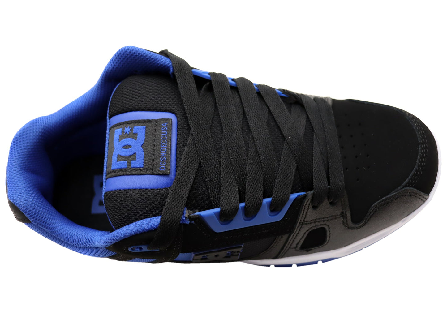 DC Shoes Mens Stag Comfortable Leather Shoes Fade Out Indigo