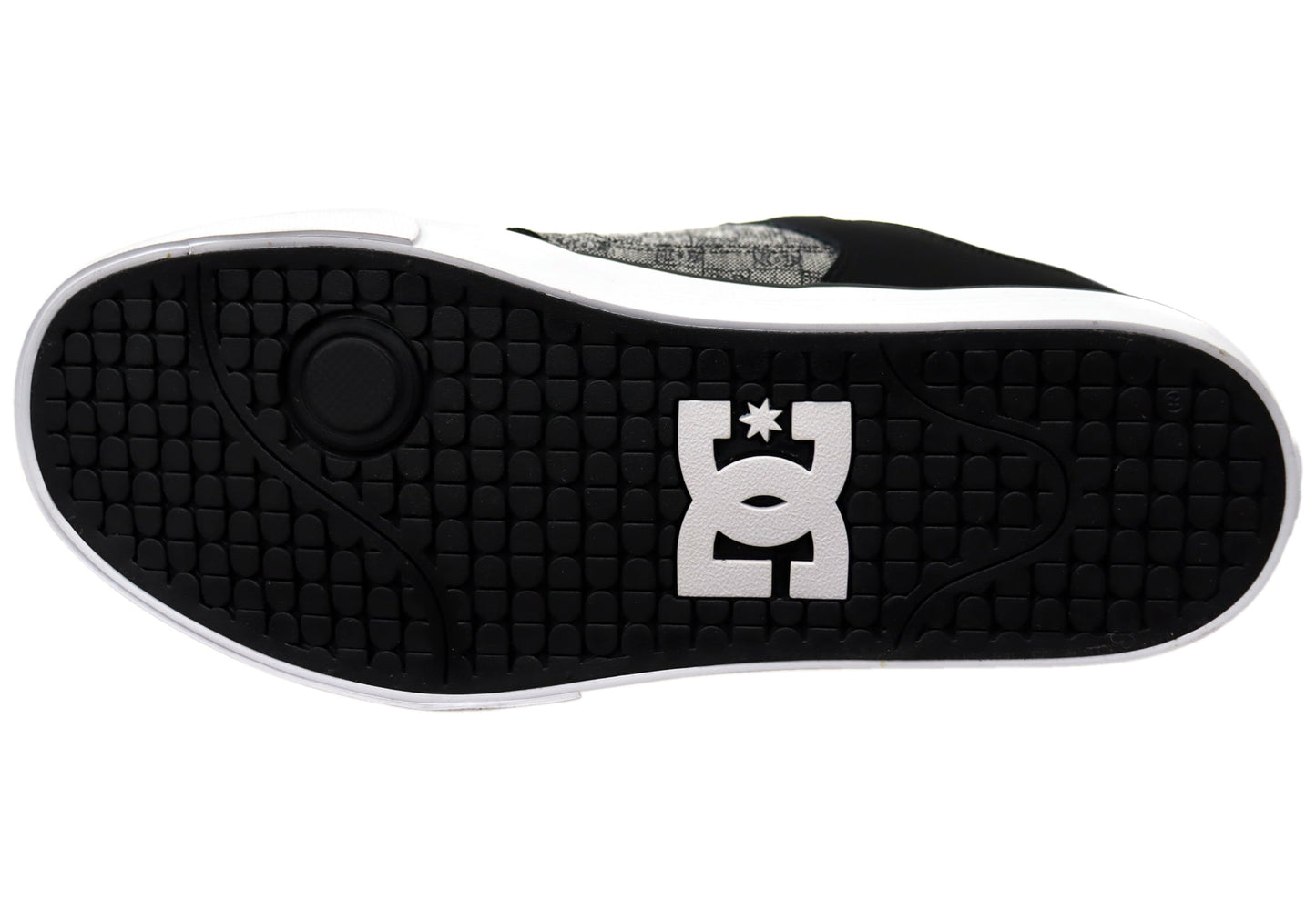 DC Shoes Mens Pure Comfortable Leather Shoes Black Monogram
