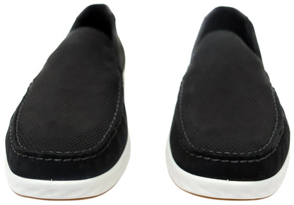 ECCO S Lite Moc Mens Nubuck Leather Moccasin Loafers