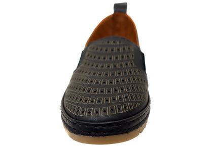 Orizonte Keeper Womens European Leather Comfortable Slip On Shoes