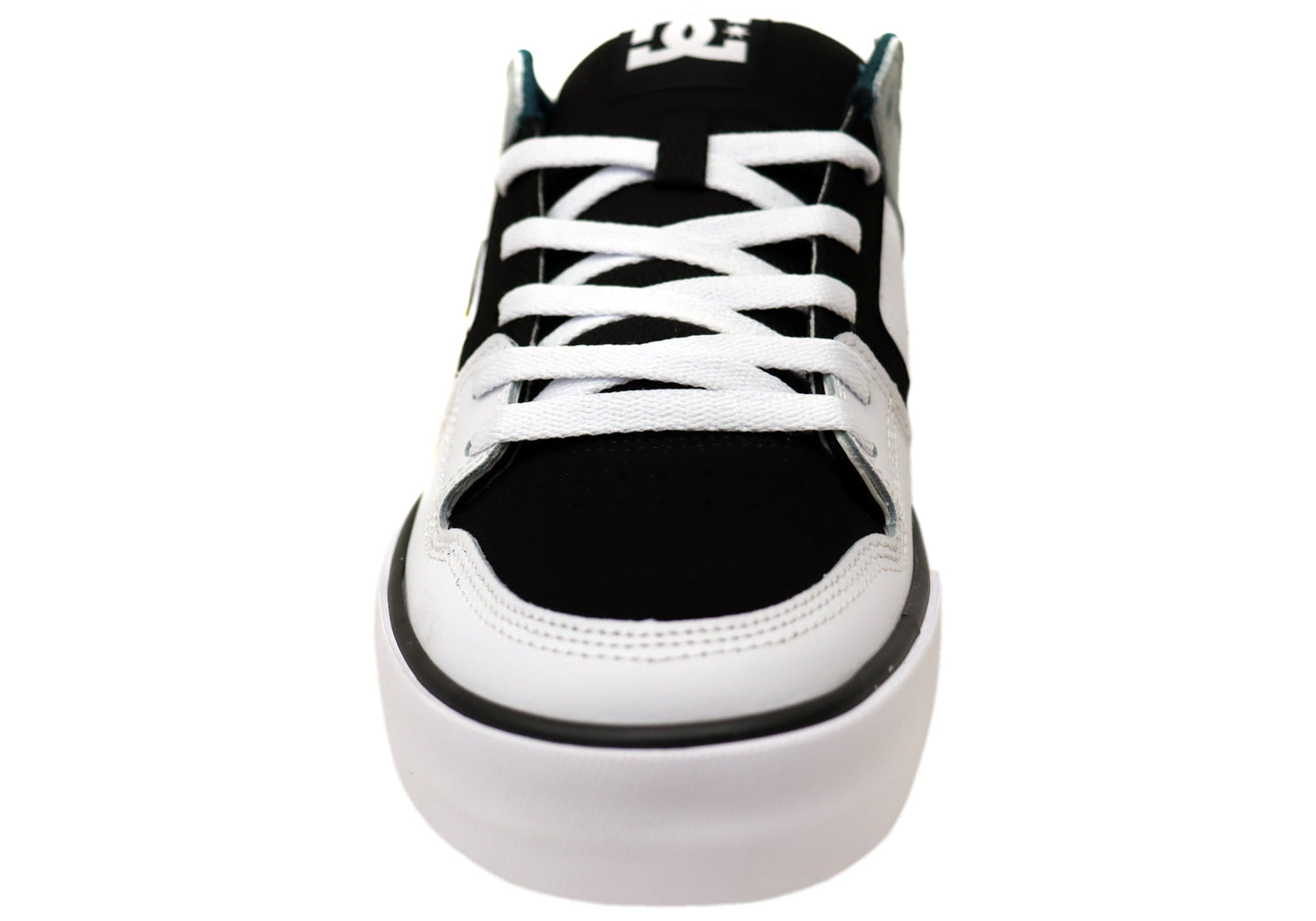 DC Shoes Mens Comfortable Leather Pure Lace Up Shoes New Teal White