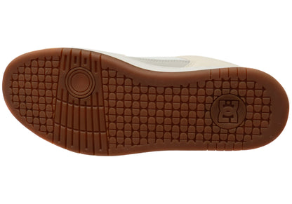 DC Shoes Mens Manteca 4 Comfortable Leather Shoes Tan Blue Gum