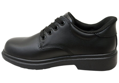 Skechers Unisex Kids Smooth Tracks Classic Frame Leather School Shoes