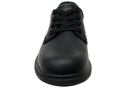 Skechers Unisex Kids Smooth Tracks Classic Frame Leather School Shoes