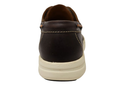 Born Mens Leather Mariner 3 Eye Boat Shoes With Comfortable Footbed