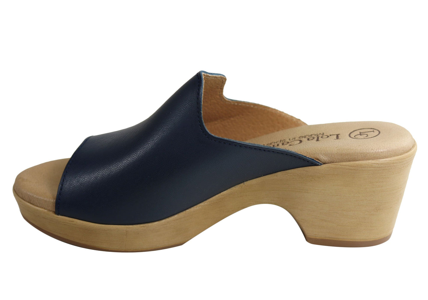 Lola Canales Trinity Womens Spanish Comfortable Leather Slide Sandals