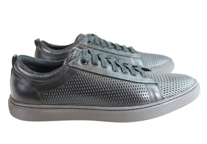 Ferricelli Finch Mens Leather Lace Up Casual Shoes Made In Brazil