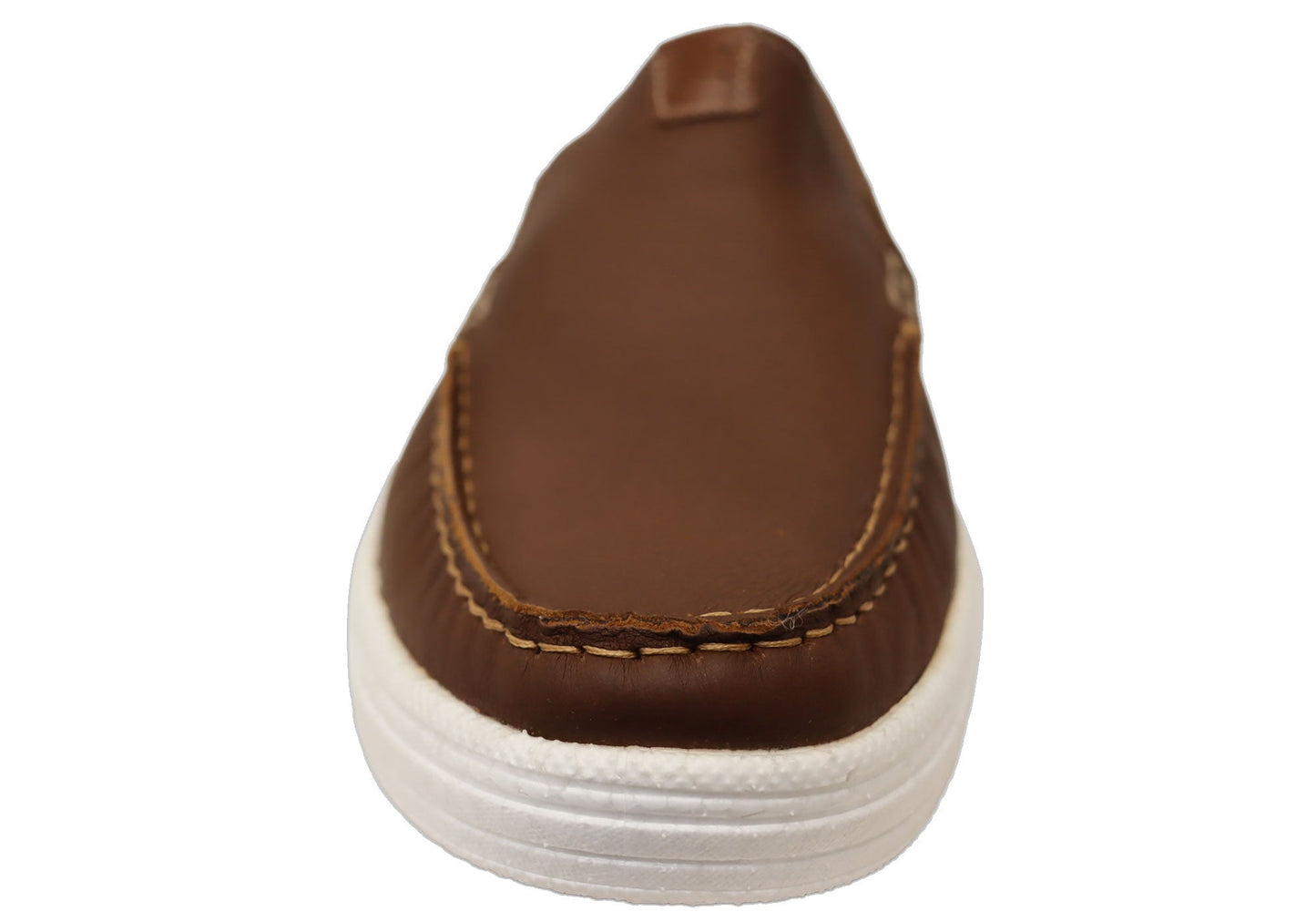 Pegada Renzo Mens Leather Comfort Casual Slip On Shoes Made In Brazil