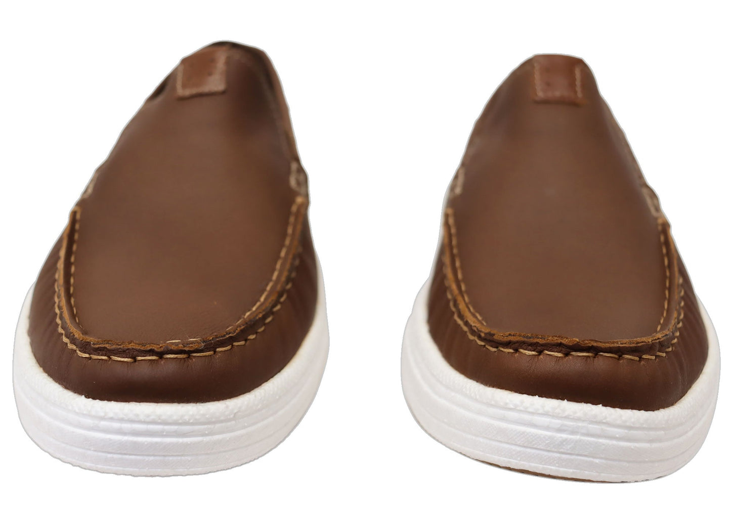 Pegada Renzo Mens Leather Comfort Casual Slip On Shoes Made In Brazil