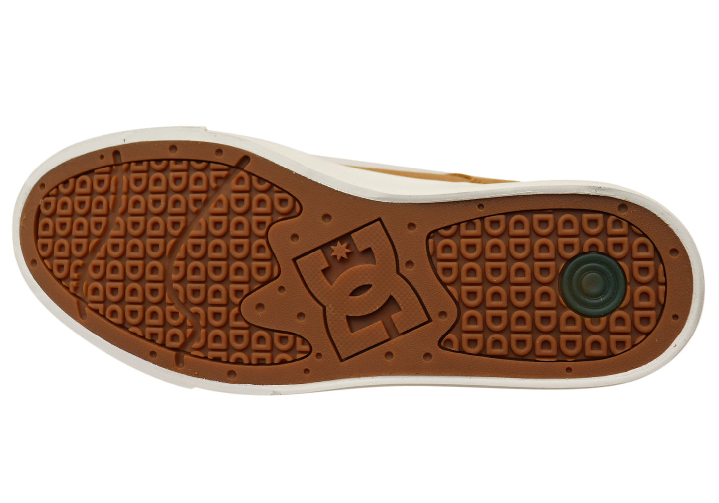 DC Shoes Mens Comfortable Teknic S Leather Lace Up Shoes Tan