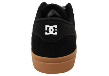 DC Shoes Mens Comfortable Teknic Leather Lace Up Shoes Black Gum